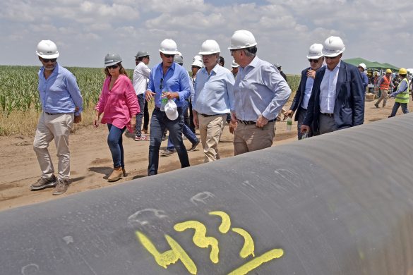 Fernández y Ziliotto recorrieron la obra del gasoducto Presidente Néstor Kirchner