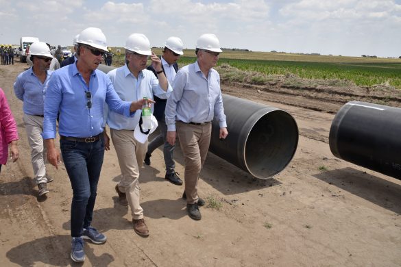 Fernández y Ziliotto recorrieron la obra del gasoducto Presidente Néstor Kirchner