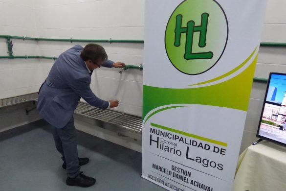 Hilario Lagos pudo concretar el proyecto de la expendedora de agua