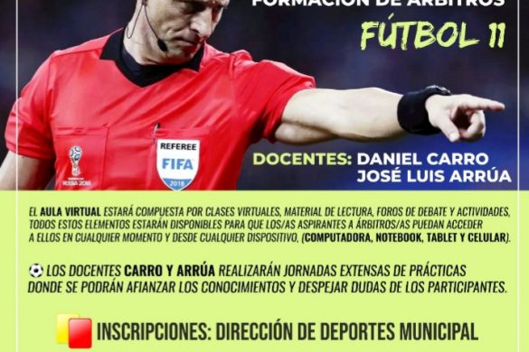 Aula Virtual para formación de árbitros de Fútbol 11 en 25 de Mayo