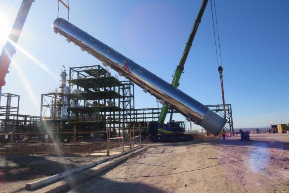Abeldaño asistió a una ampliación de obra en RefiPampa