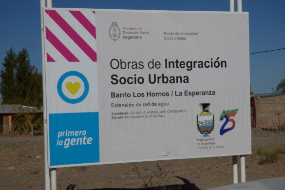 Controlaron avance de obra de agua potable en barrios de 25 de Mayo