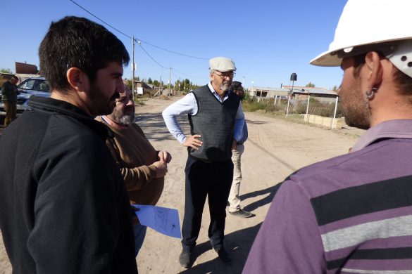 Controlaron avance de obra de agua potable en barrios de 25 de Mayo
