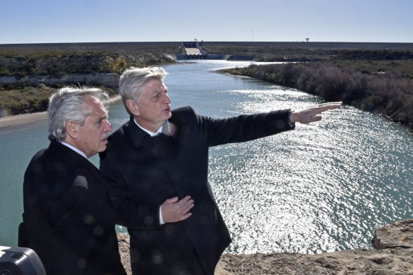Ziliotto y Fernández en Casa de Piedra: “Queríamos que el presidente viera lo que La Pampa hace con el agua del rio Colorado”
