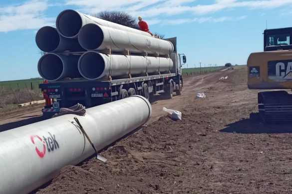 Acueducto a General Pico: llegaron los primeros caños para iniciar la obra