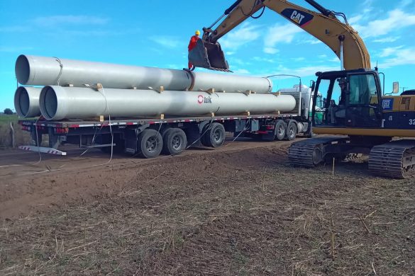 Acueducto a General Pico: llegaron los primeros caños para iniciar la obra