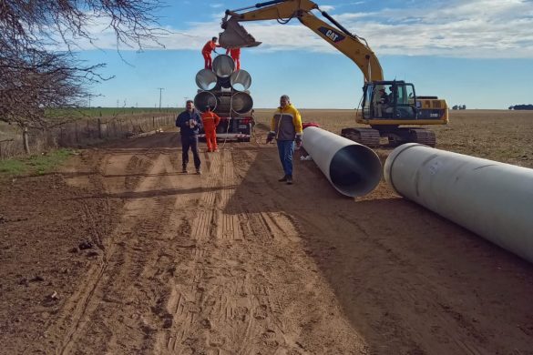 Acueducto a General Pico: llegaron los primeros caños para iniciar la obra