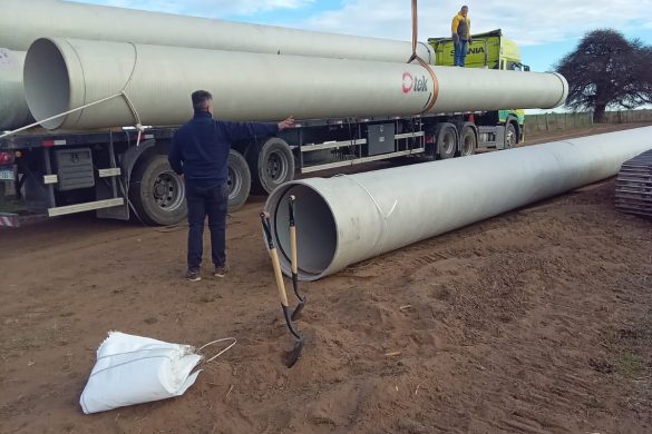Acueducto a General Pico: llegaron los primeros caños para iniciar la obra