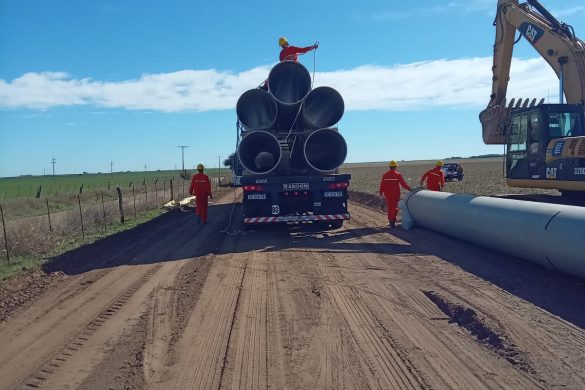 Acueducto a General Pico: llegaron los primeros caños para iniciar la obra
