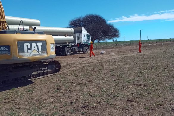 Acueducto a General Pico: llegaron los primeros caños para iniciar la obra
