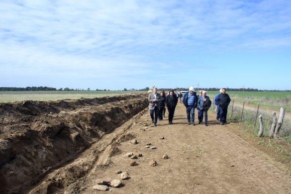 Ziliotto junto a intendentas e intendentes recorrieron la ejecución de la obra
